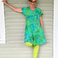 Green Batik Summer Dress