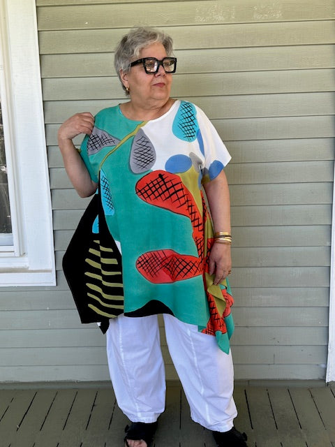 DTH Southwest Cactus Cap Sleeve top