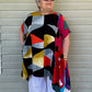 DTH Geometric Triangle Cap Sleeve Top