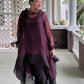 DTH 100% Silk Organza Long Tie-Back Top