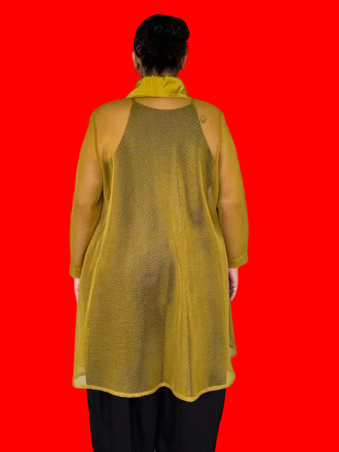 Shawl Collar Asymmetrical Jacket (Mustard or White)