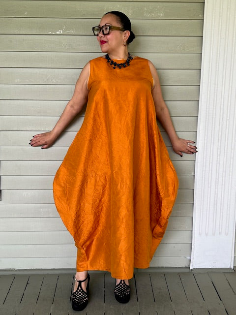 DTH 100% Crush Silk Bubble Dress