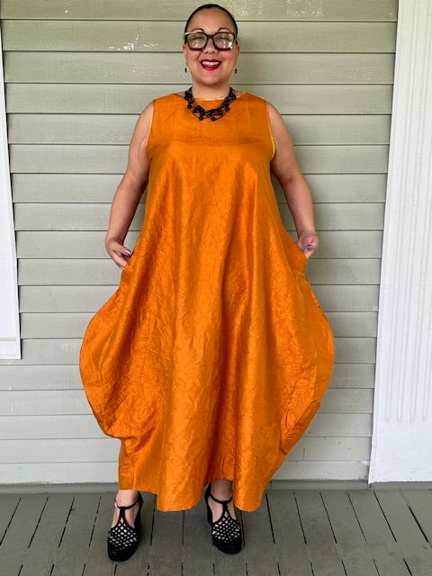 DTH 100% Crush Silk Bubble Dress