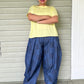 DTH 100% Cotton Tribal Print Denim Seamed Pants