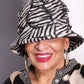 DTH Rouched Hat - Zebra Print