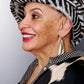 DTH Rouched Hat - Zebra Print