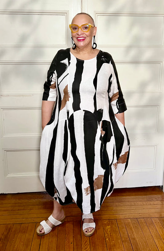 Alembika Relaxed Zebra Print Dress