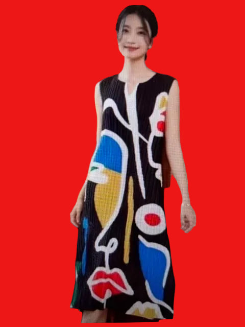 Vanite Couture Faces Dress