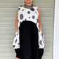Cheyenne Black and White Sleeveless Dress