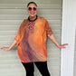 Vanite Couture Pleated Boxy Tunic Top (Orange or Green)