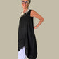 Transparent 100% Linen Long Layered Tank (Green or Black or Red )