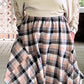 DTH Architect Skirt in 100% Raw Silk (Plaid)