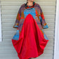 DTH Pyramid Dress -Cotton Ankara and Silk Taffeta