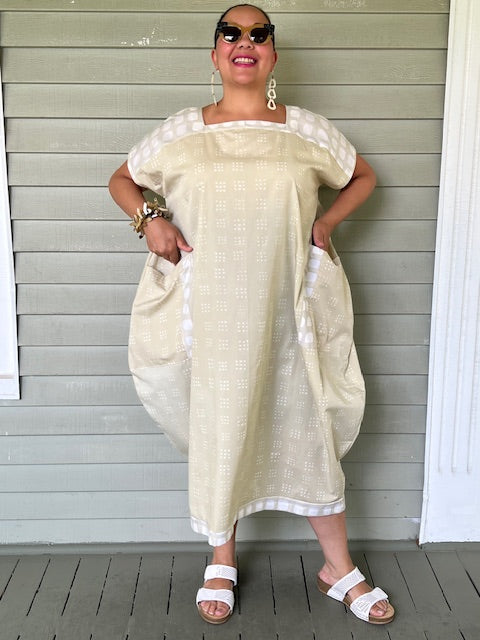 DTH 100% Cotton Batik Pocket Dress