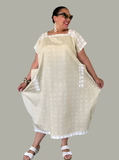 DTH 100% Cotton Batik Pocket Dress