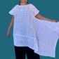 DTH Mixed Fabric Sideways Top