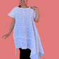 DTH Mixed Fabric Sideways Top