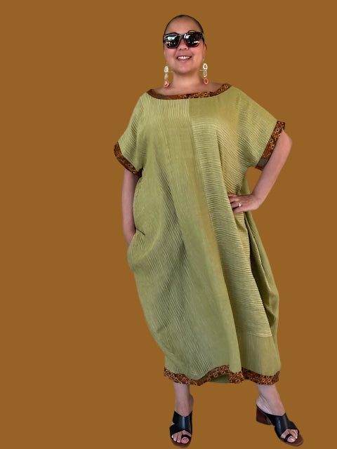 DTH Olive Colored Silk/Linen