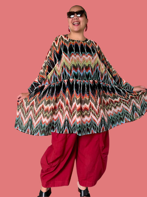 DTH Zig Zag Baby Doll Top