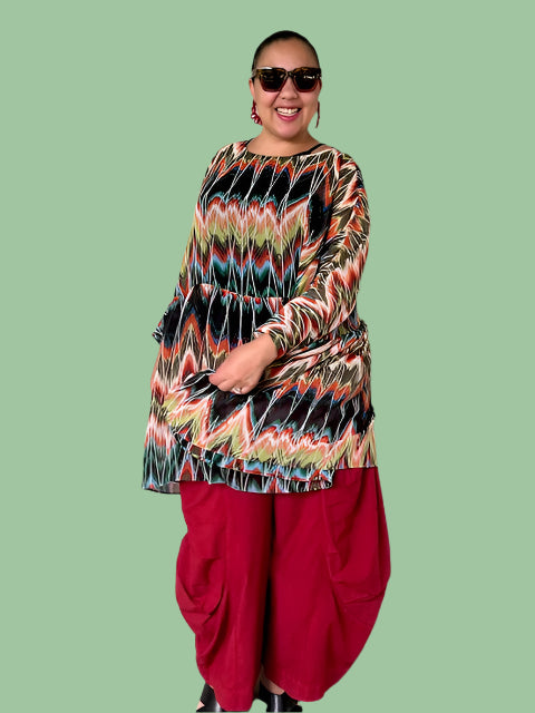 DTH Zig Zag Baby Doll Top