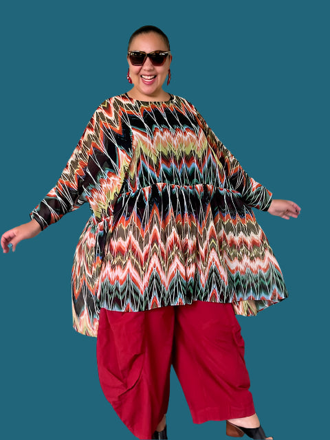 DTH Zig Zag Baby Doll Top