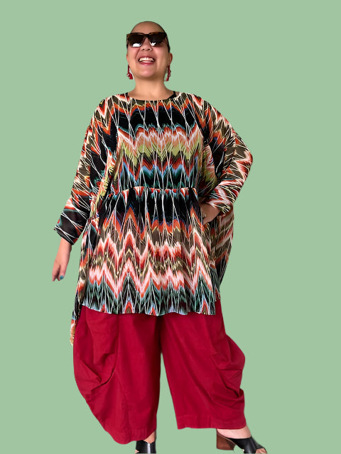 DTH Zig Zag Baby Doll Top
