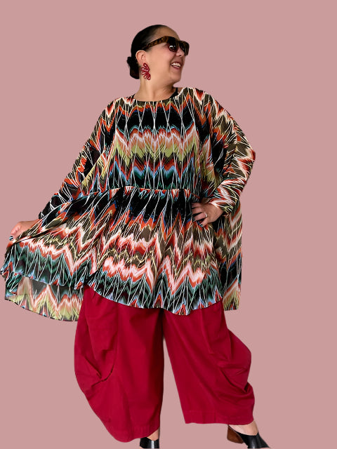 DTH Zig Zag Baby Doll Top