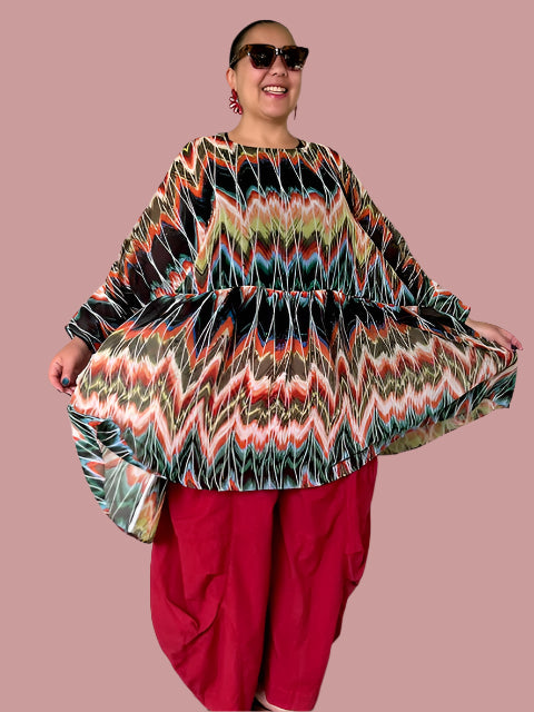 DTH Zig Zag Baby Doll Top