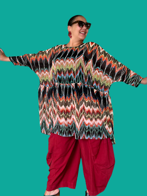 DTH Zig Zag Baby Doll Top