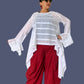 DTH 100% Cotton Eyelet Waterfall Top