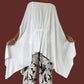 Kedem Sasson White Cotton Poncho