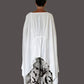Kedem Sasson White Cotton Poncho