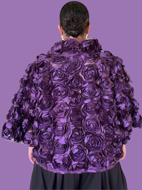 DTH Rose Garden Boxy Top (Eggplant)