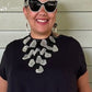 Geometric Black and Gray Tagua Necklace