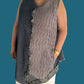 DTH 100% Japanese Linen Front Ruffle Top