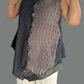 DTH 100% Japanese Linen Front Ruffle Top