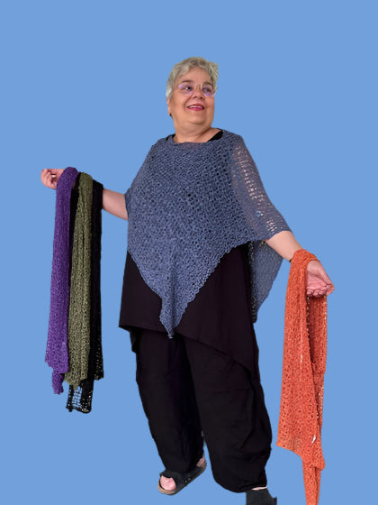 Popcorn Crochet Poncho (10 Colors)