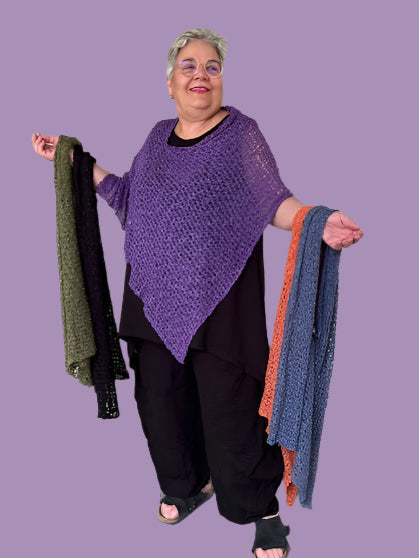 Popcorn Crochet Poncho (10 Colors)