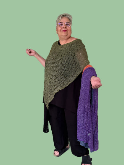 Popcorn Crochet Poncho (10 Colors)