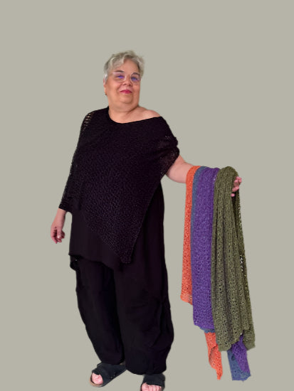 Popcorn Crochet Poncho (10 Colors)