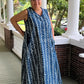DTH 100 % Indigo Batik Side Panel Dress