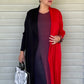 Vanite Couture Red/Black Pleated Dress with Jacket