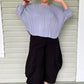 Pleated  Gray Fun Top by Mc oasis