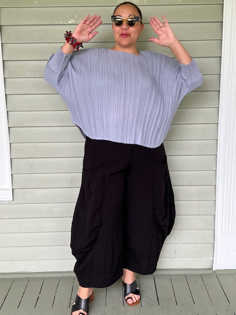 Pleated Fun Top by MC Oasis (Light Periwinkle)