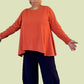 Gerties Long Angel Top - (Peacock, Red Zinc, Sienna, Midnight, Black, Amber or White)