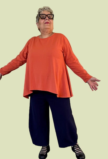 Gerties Long Angel Top - (Peacock, Red Zinc, Sienna, Midnight, Black, Amber or White)