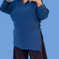 Gerties Eleven Stitch Funnel Tunic (Northsea and African Olive)