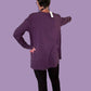 Gerties Eleven Stitch Long A-Line Top - Eggplant