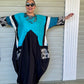 DTH Pyramid Dress -Turquoise and Black