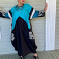 DTH Pyramid Dress -Turquoise and Black